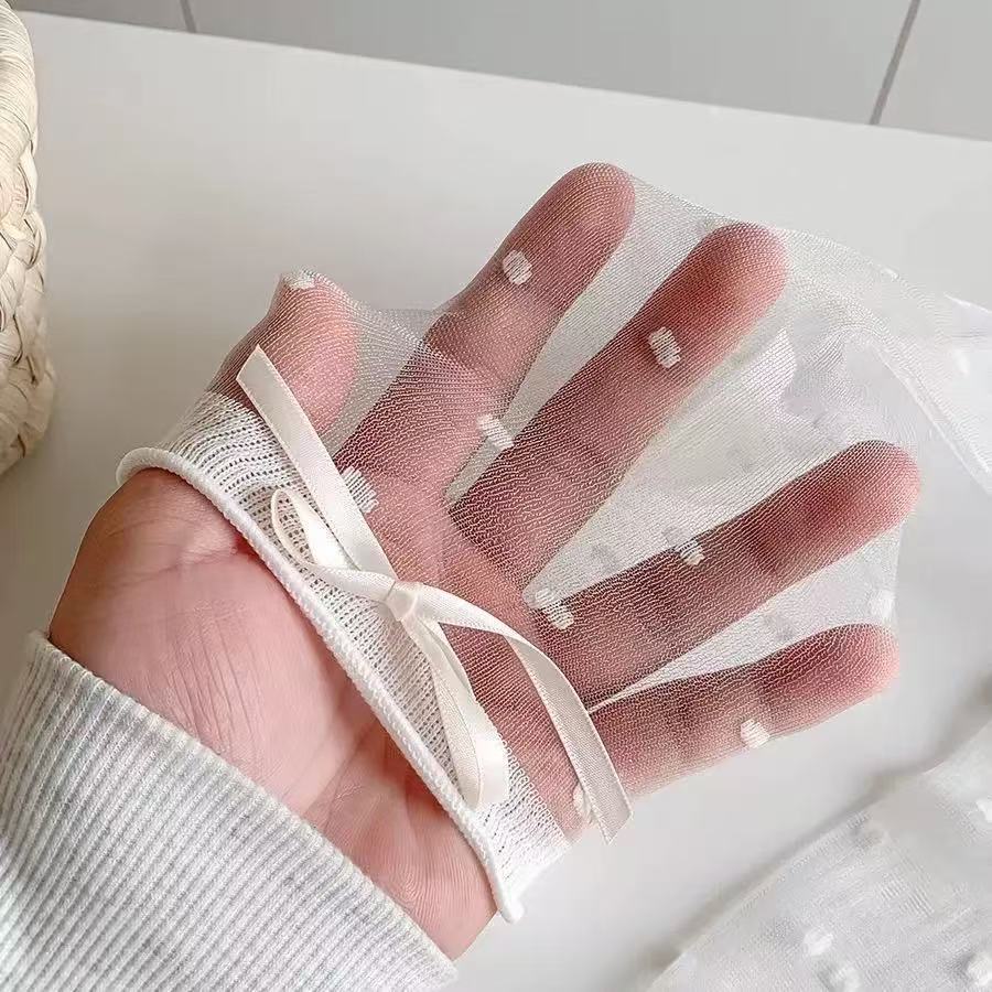 🧦  Official Store – Ice Silk Breathable Socks with Polka Dot Design