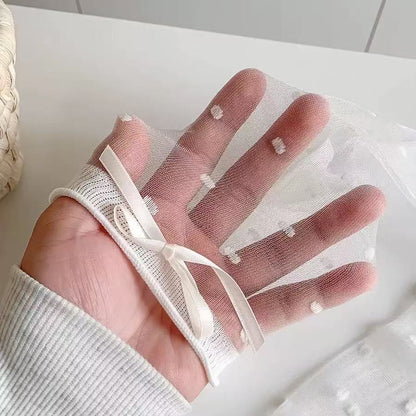 🧦  Official Store – Ice Silk Breathable Socks with Polka Dot Design